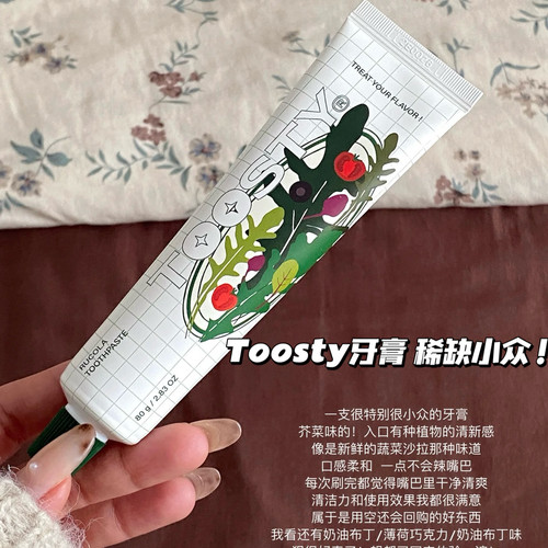 韩国TOOSTY牙膏纯植物提取清洁牙齿口腔清新口气巧克力芥菜冰淇淋