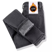 清仓捡漏专柜撤回秋冬季 显瘦铅笔裤 高腰加绒保暖牛仔裤 女弹力修身