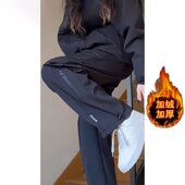 高街痞帅直筒休闲长裤 美式 加绒加厚防水裤 子登山裤 冲锋裤 子女冬季