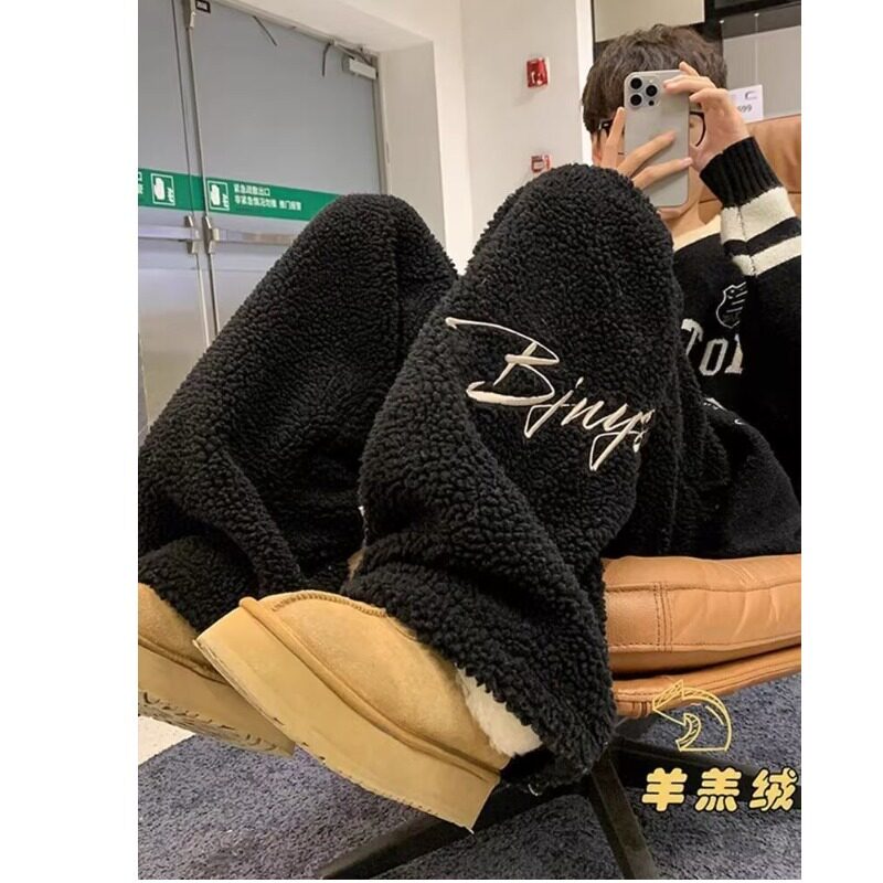 清仓捡漏专柜撤回冬季加厚摇粒绒裤女美式刺绣外穿羊羔绒防寒棉裤,女装/女士精品,休闲裤,淘宝优惠券,粉丝福利购,淘宝优惠卷