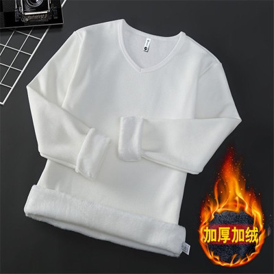 特价清仓秋冬季保暖内衣女秋衣打底衫V领长袖加绒加厚t恤上衣外穿