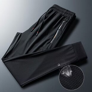 女夏季 直筒束脚运动休闲裤 薄款 大码 网眼透气运动裤 清仓捡漏冰丝裤