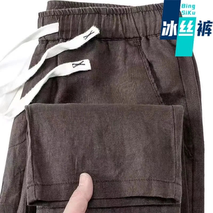 女新款 專柜品牌折扣撿漏夏季 純色簡約休閑褲 棉麻透氣速干長褲 薄款