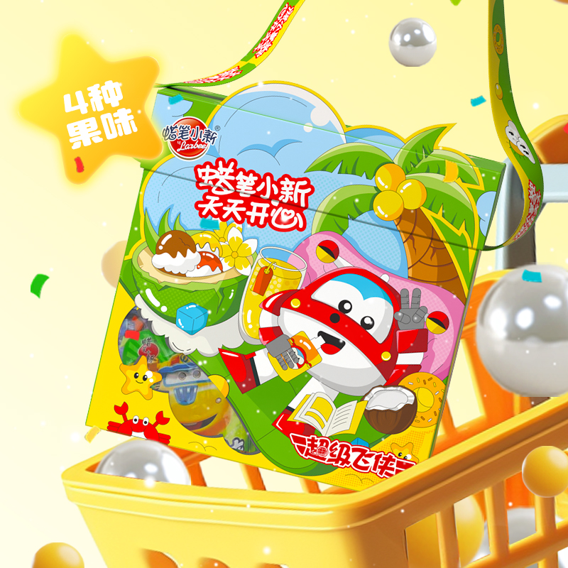 蜡笔小新680g超级飞侠可吸吸果冻