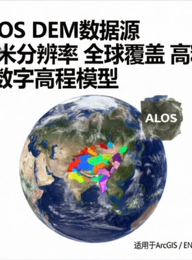 ALOS DEM/数字高程模型 全国一张图或者分省都有