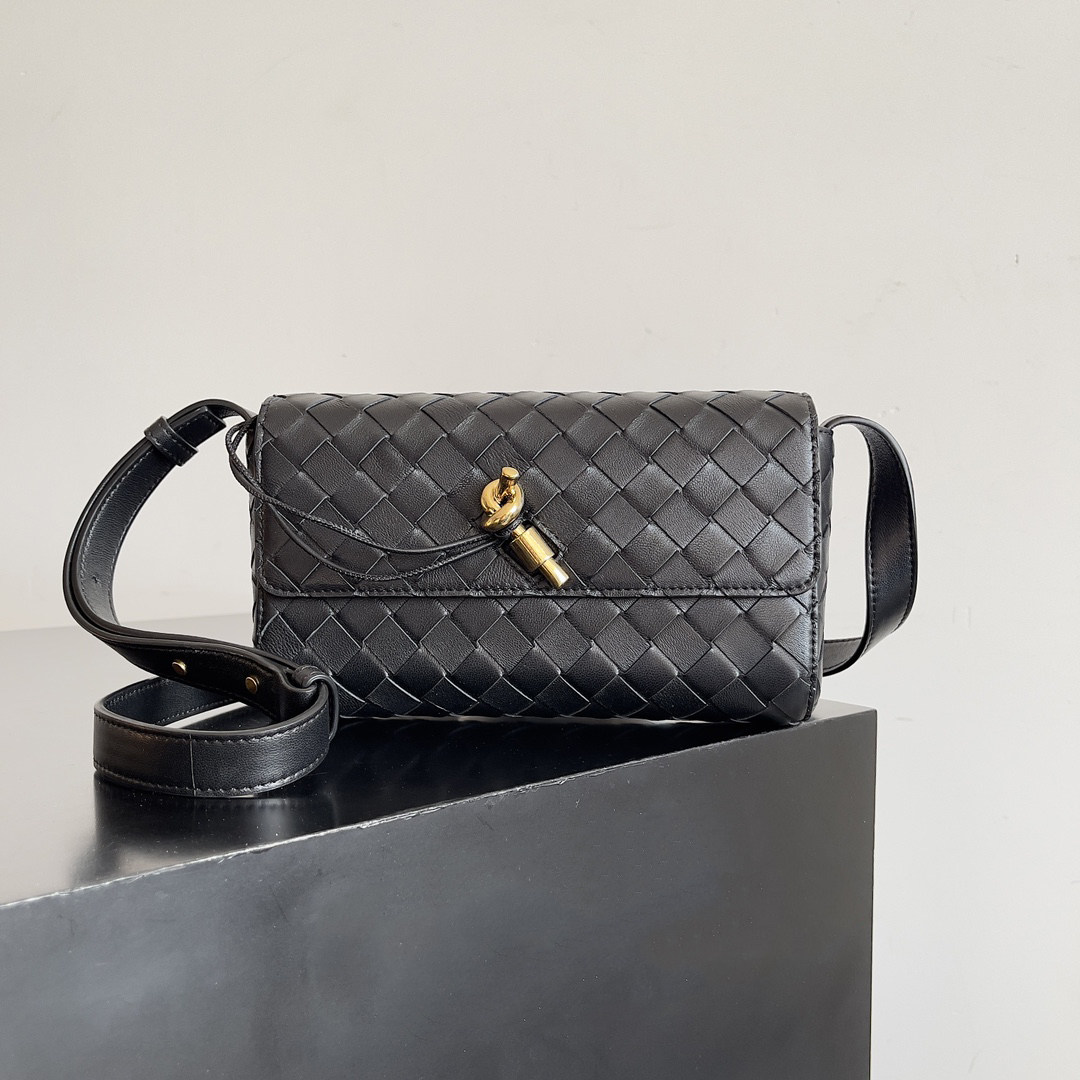 意大利新Miniandiamo羊皮编织手袋斜挎包女士包21cm单肩包邮差包