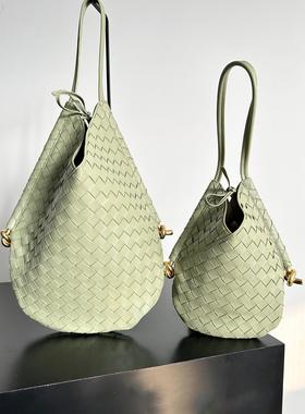 意大利24新款solstice shoulder羊皮编织女包单肩背包大号52cm