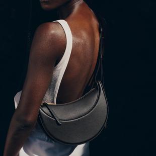 日本原厂pol月牙包高品质NumberTen真皮单肩斜挎包小众腋下马鞍包