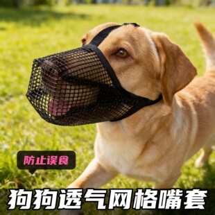 狗狗嘴套透气防吠叫网格嘴罩防咬防误食止吠透气宠物外出狗狗好物
