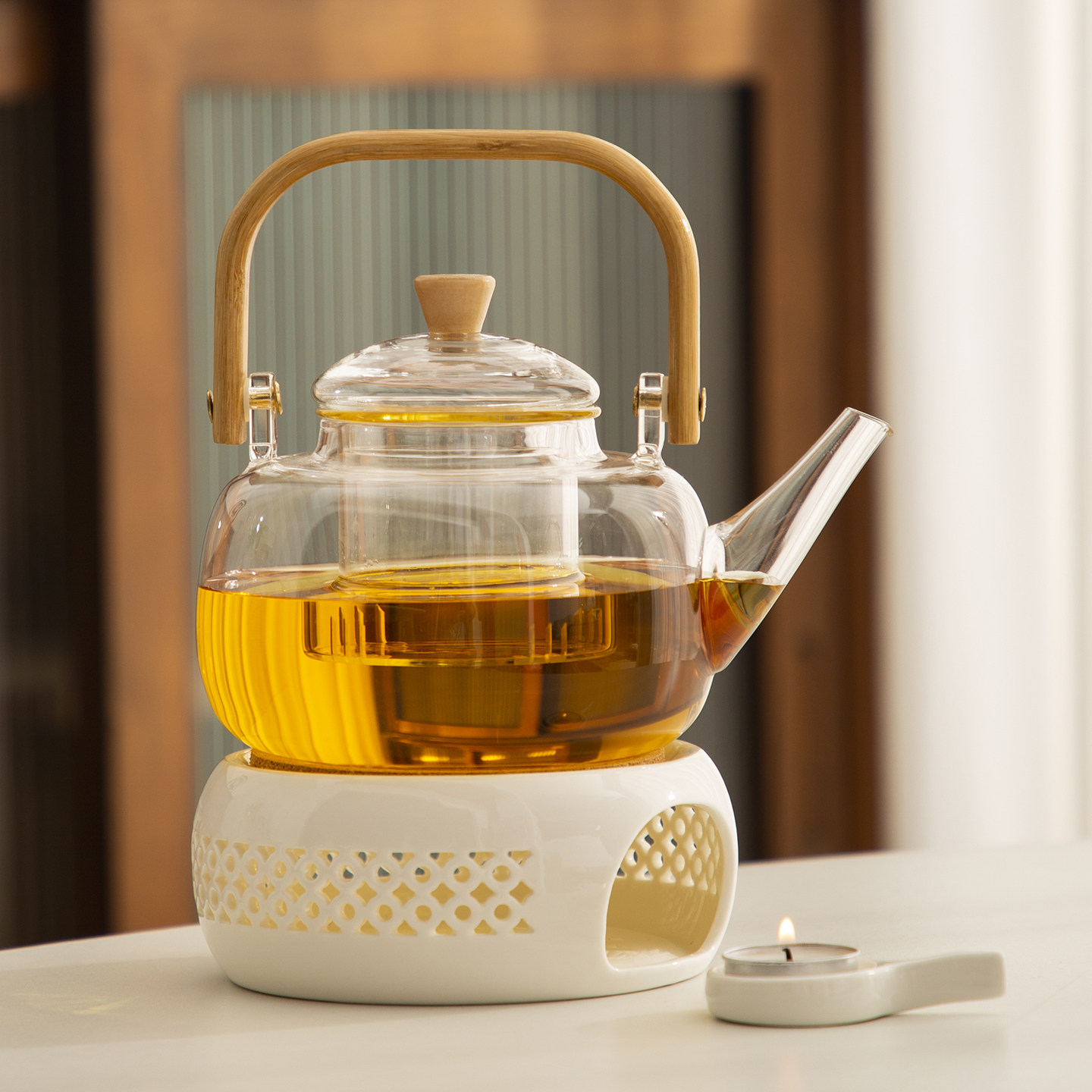 温茶炉暖茶器小火炉花茶壶蜡烛加热保温底座明火烤橘子酒店餐厅