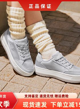 斯凯奇2024年秋冬季新款女板鞋时尚百搭休闲鞋厚底帆布鞋177770