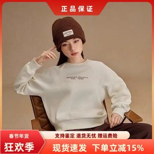 Skechers斯凯奇女士秋冬圆领宽松插肩袖 休闲针织套头卫衣L325W048