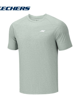 SKECHERS(斯凯奇)新款夏季男款休闲透气速干短袖衫 P226M184