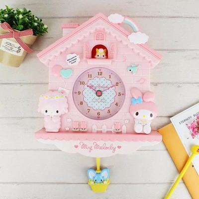 thumbnail for HelloKitty Gemini Dedicated Cartoon Cute Meloti Clock Pudding Dog Wall Clock Room Decoration Clock