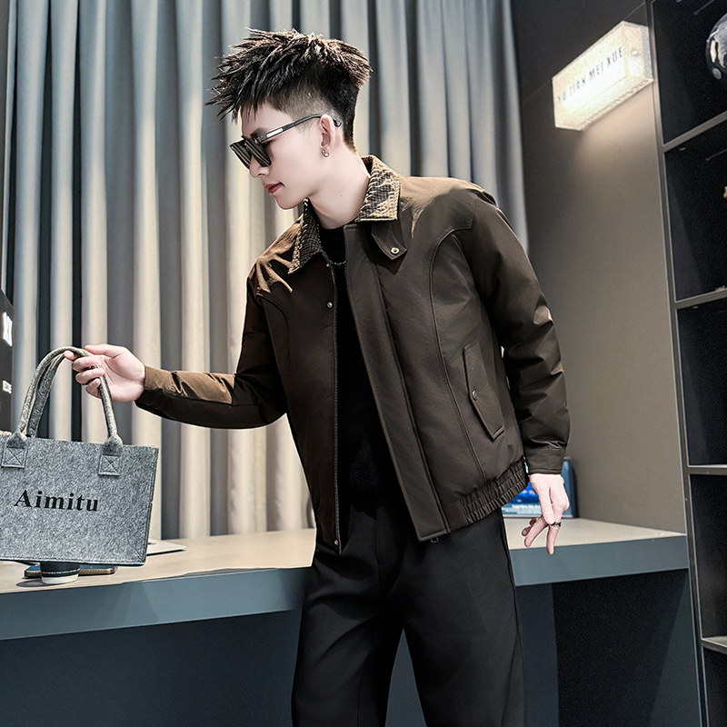 小码男士解构棉衣外套XS码高级感保暖翻领袄子S号冬季矮个子棉服