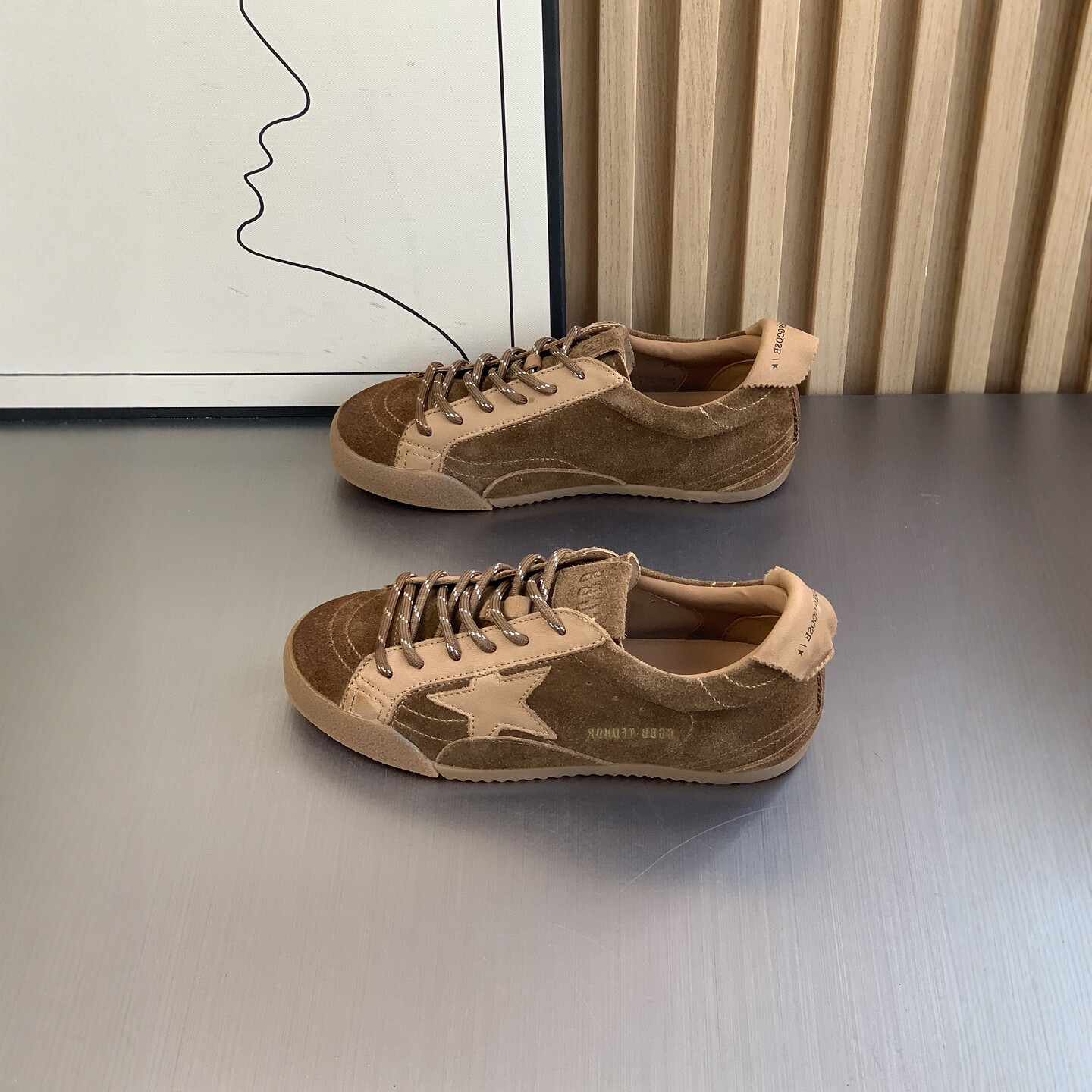 真皮复古德训鞋女2026秋季新款韩版百搭星星板鞋平底休闲运动鞋子,女鞋,时尚休闲鞋,淘宝优惠券,粉丝福利购,淘宝优惠卷