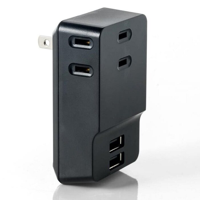 日本SANWA 电源扩充插座+USB充電器 AC3插口+USB2插口2.4A快充