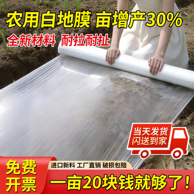 【全新料】国标加厚白色透明地膜