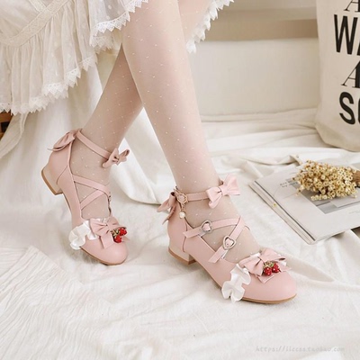 taobao agent Japanese student pleated skirt, footwear, Lolita style