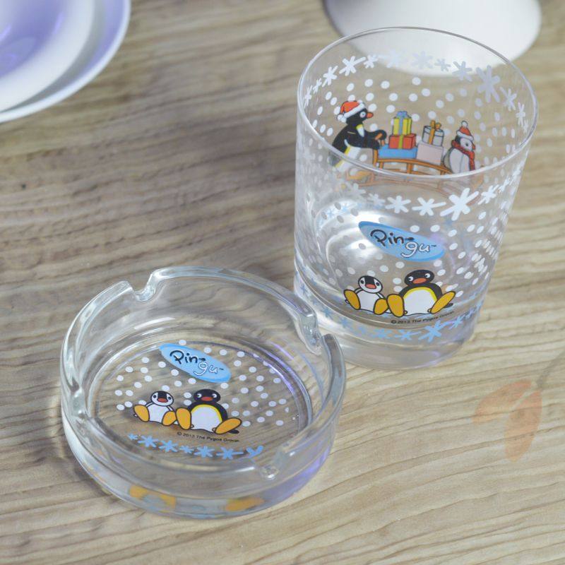 企鹅烟灰缸家用客厅创意个性潮流简约透明小号玻璃现代欧式情侣款