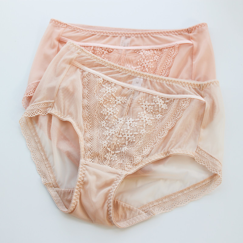 轻薄网纱速干性感包臀女内裤大码