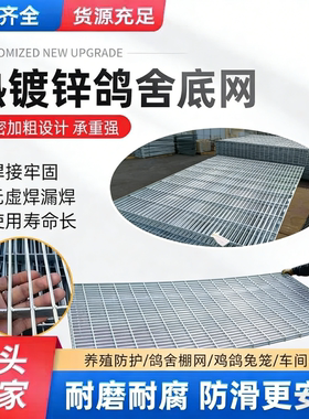 鸽舍底网漏粪板镀锌养殖网钢格板格栅盖板平台踏步热镀锌扁铁地网