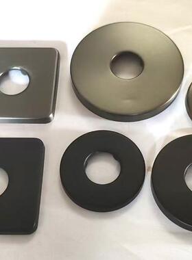 不锈钢４分角阀装饰盖水龙头装饰杯角阀遮档丑盖黑色枪灰色方形圆