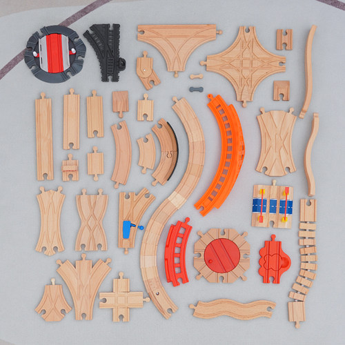 榉木轨道玩具火车轨道勒酷优惠多