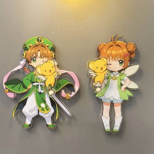百变小樱磁吸旋转冰箱贴魔卡少女樱Q版和服可爱创意家居装饰礼物