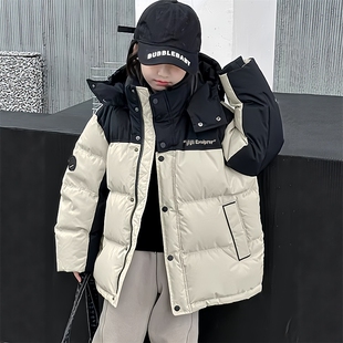 韩国童装儿童羽绒服亲子装面包服女童男童宝宝中长款加厚白鸭绒潮