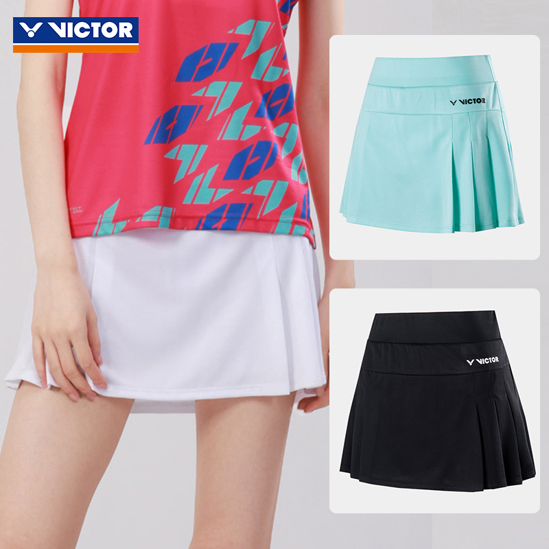2025年新款victor羽毛球运动短裙旗舰店正品女速干防走光裙裤春夏