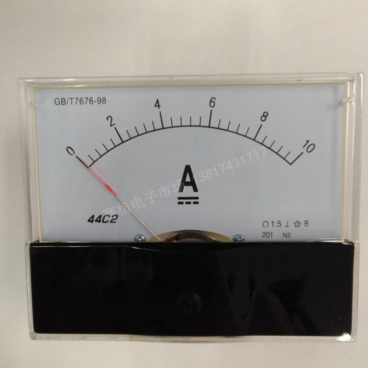 44C2 10A 直流DC10A电流表指针式 面板表 44C2-10A直流电流表