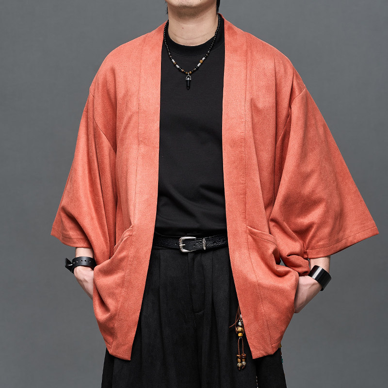 春秋宽松剪裁道袍夹克外套