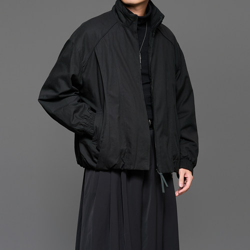 日系复古简约男棉服外套夹克棉衣