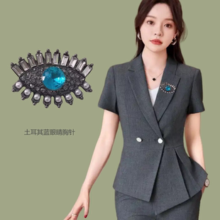 土耳其蓝眼睛胸针女流行首饰百搭异国服装 扮奇异小饰品 配饰个性 装