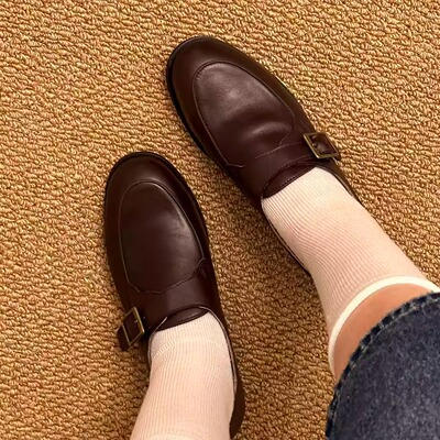 复古小皮鞋单鞋春秋小众文艺女鞋