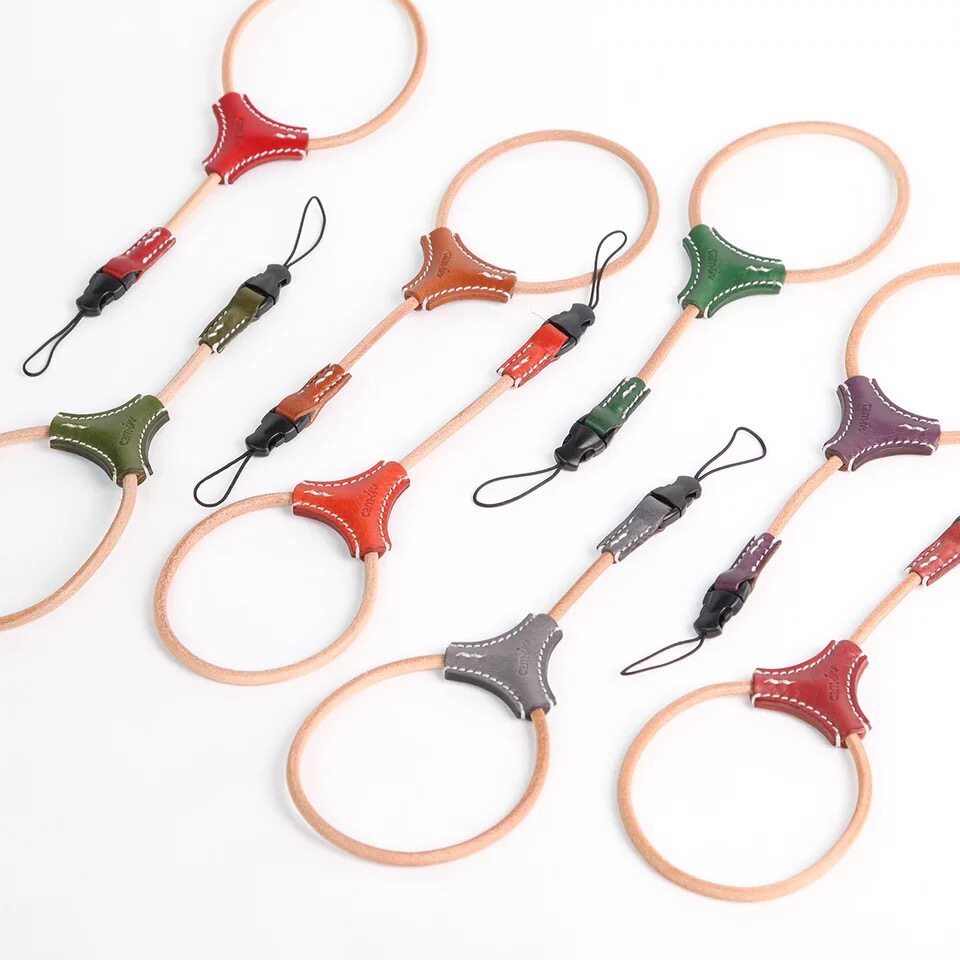 cam-in 意大利牛皮 真皮相机手腕带 适用于微单索尼佳能 圆孔接口