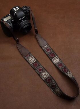 cam-in绣花系列民族风 单反数码照相机背带 微单摄影肩带CAM8458