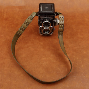cam CS224 Rolleiflex祿來雙反攝影肩帶掛繩 in牛皮復(fù)古相機背帶