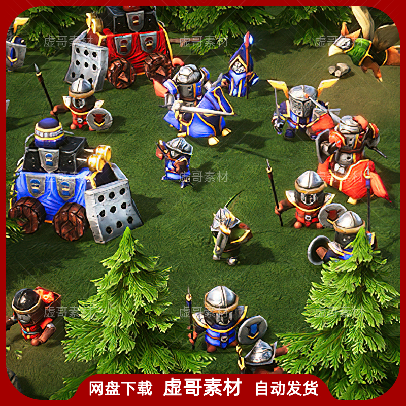 UE4模型 Mini Legion Human Army PBR 高清迷你人类军团模型
