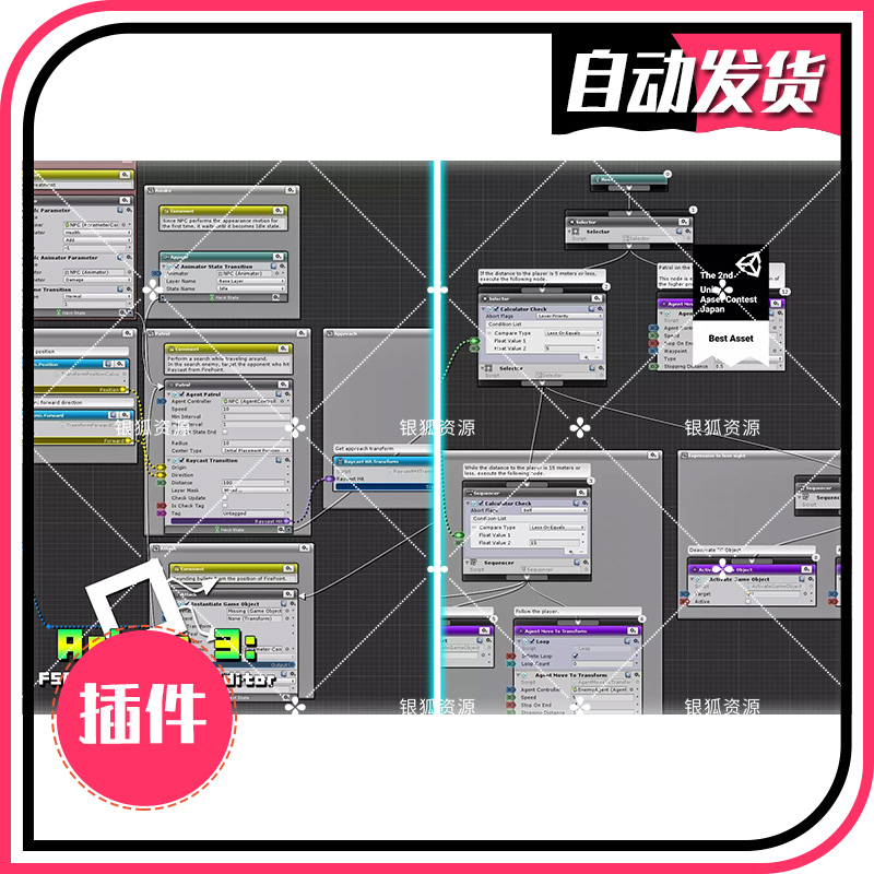 Arbor 3: FSM & BT Graph Editor 3.9 - U3D可视化状态机编辑器