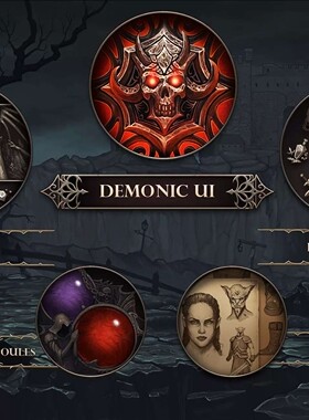 U3D 图标资源 Demonic UI 8k + Icons 1.0