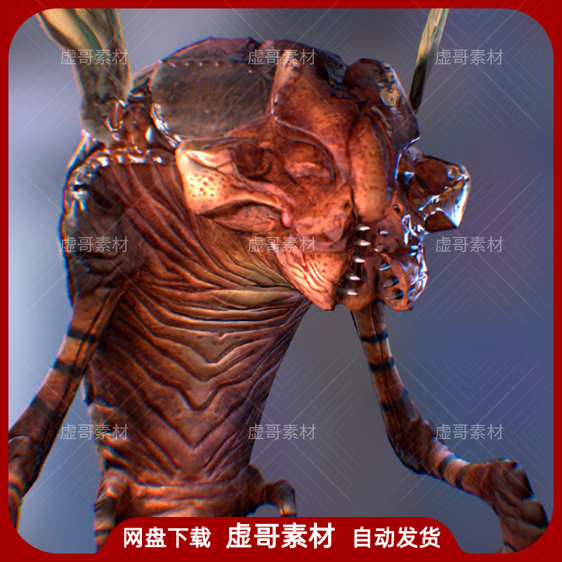 ue4ue5模型 creature insect 变异生物昆虫翅膀怪物角色模型动画