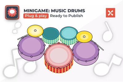 U3D源码 音乐鼓游戏模板 Music Drums Game Template 1.0.1