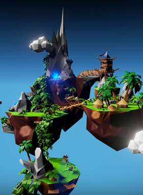 UE4 虚幻4资源 低聚热带岛屿 Lowpoly Tropical Island 4.7-4.18