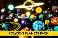 U3D模型 卡通低聚多邊形星球行星Polygon Planets Pack v1.1