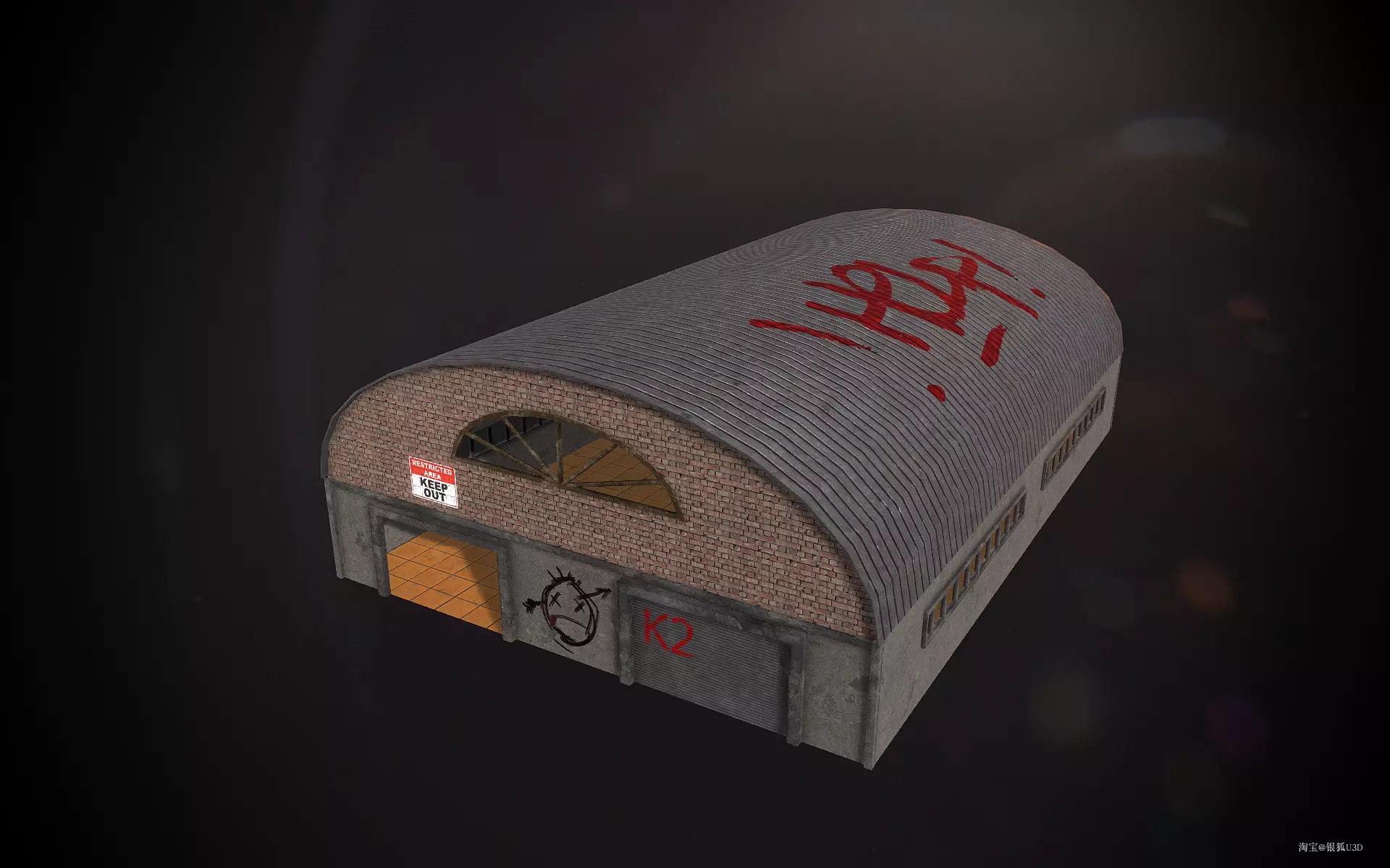 大型飞机库模型 u3d模型 Large Hangar PBR 1.0