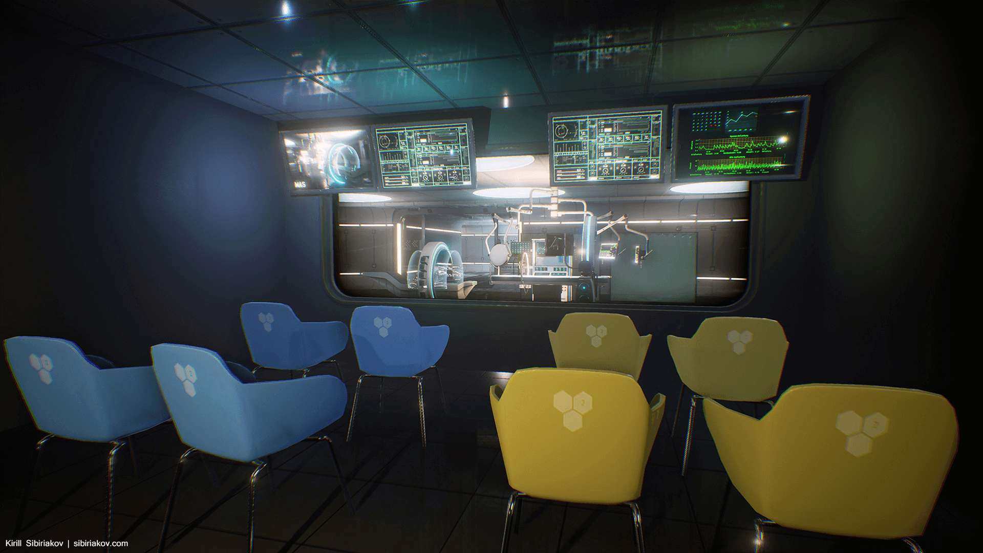 UE4 虚幻4场景 赛博朋克医院 Modular Sci-Fi Hospital 4.9-4.25