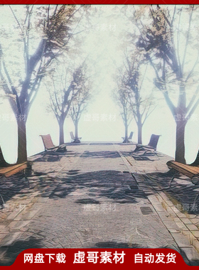 UE4UE5材质 footpath Materials and Decals 公园 小路道具材质