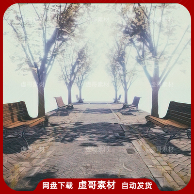 UE4UE5材质 footpath Materials and Decals 公园 小路道具材质